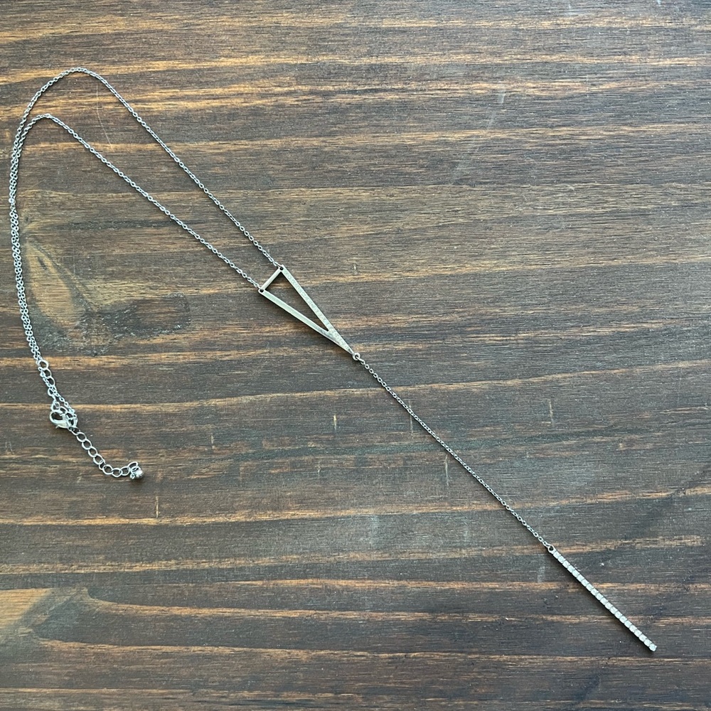 Silver Geometric Pendant Necklace